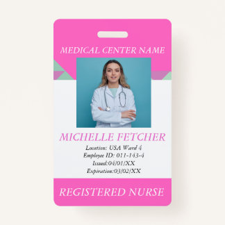Custom Hospital Employee Photo ID Badge