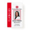 Custom Hospital Medical Employee Photo Badge Red