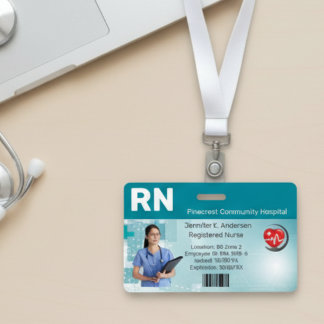Custom Hospital Medical Employee Photo ID Badge