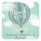 Custom Hot Air Blue Balloon Thank You Stickers