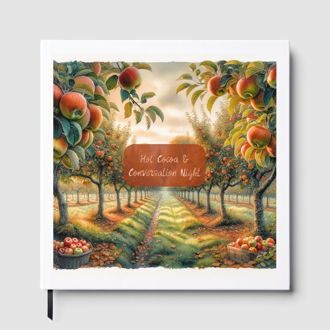 Custom Hot Cocoa & Conversation Night  Guest Book (Front)