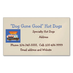 Custom Hot Dog Stand or Food Cart Business Card