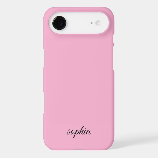Custom Hot Pink Name Case – Elegant Script for iPh (Back)