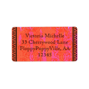 Custom Hot Pink Swanky Bachelorette Adhesive - Label