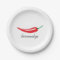 Custom hot red chili pepper disposable plates