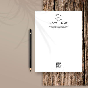 Custom Hotel Guest House Logo QR Code Any Colour Letterhead