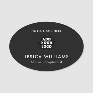 Custom Hotel Logo Name Tag with Job Title