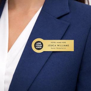 Custom Hotel Logo Name Tag with Job Title