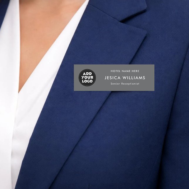 Custom Hotel Logo Name Tag with Job Title (Creator Uploaded)