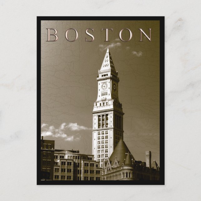 Custom House Clock Tower Postcard (Front)