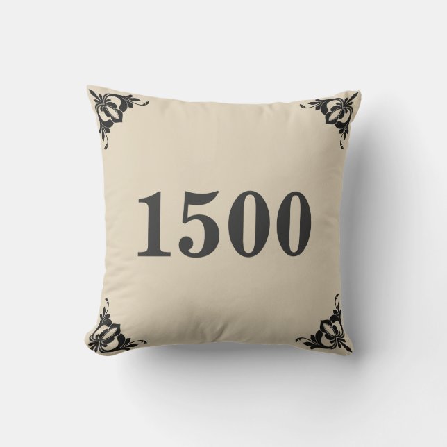 Custom House Number Throw Pillow (Front)