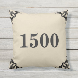 Custom House Number Throw Pillow