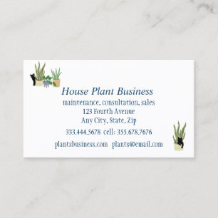 Custom House Plant Business Card