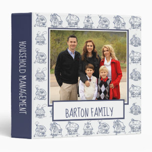 Custom Household Management Illustrated Pattern Binder