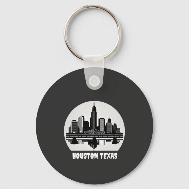 Custom Houston Skyline Keychain (Front)