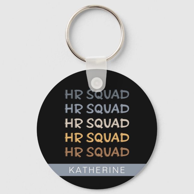 Custom HR Squad Human Resources Team Gifts Keychain (Front)