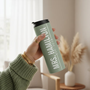 Custom Hubby & Wifey Wedding Tumbler for Newlyweds