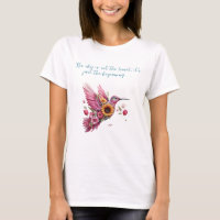 Custom Humming bird flying with flowers