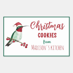 Custom Hummingbird Christmas Cookies Sticker