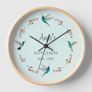 Custom Hummingbird  Clock
