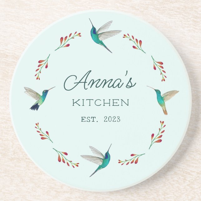 Custom Hummingbird   Coaster (Front)