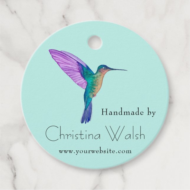 Custom Hummingbird Favour Tags (Front)