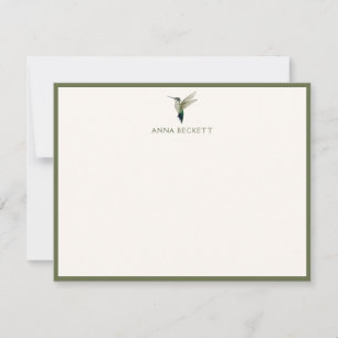 Custom Hummingbird Note Card