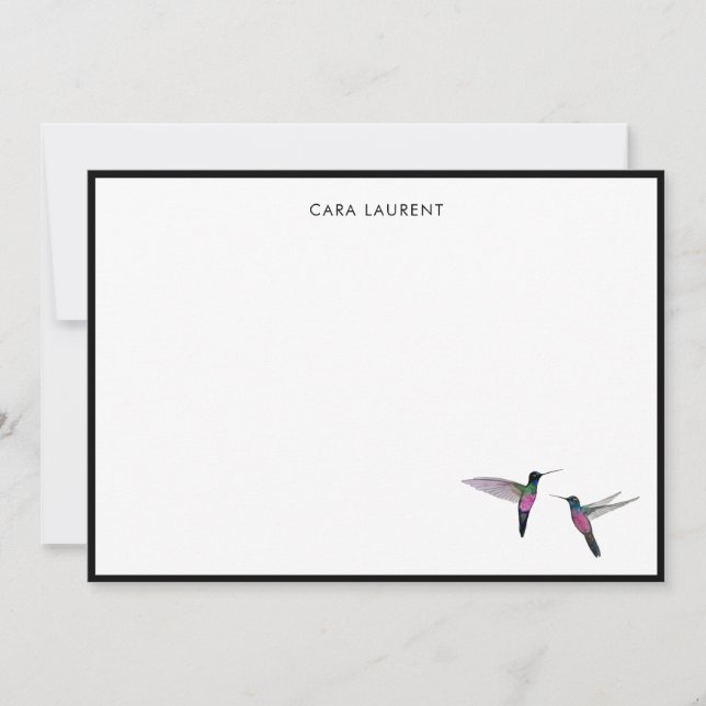 Custom Hummingbird Note Card (Front)