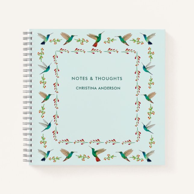 Custom Hummingbird  Notebook (Front)