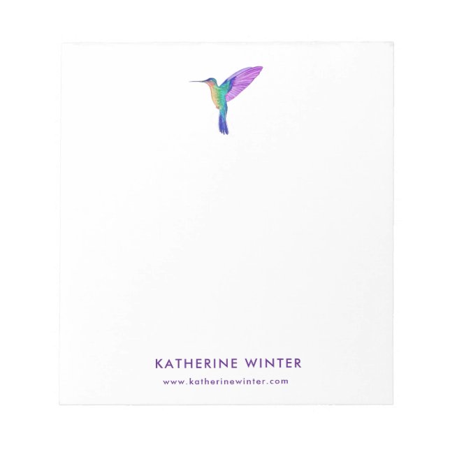 Custom Hummingbird  Notepad (Front)