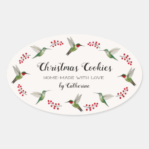 Custom Hummingbird Oval Sticker