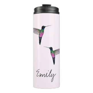 Custom Hummingbird Pink Thermal Tumbler
