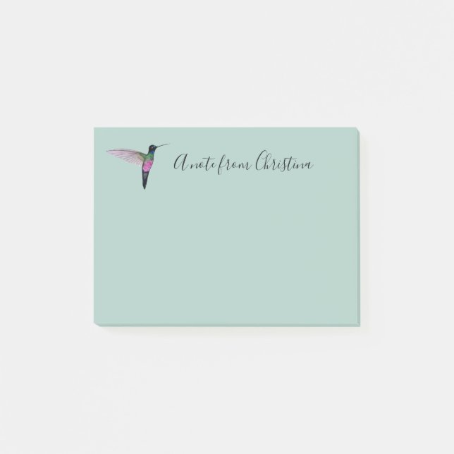Custom Hummingbird Post-it Notes (Front)