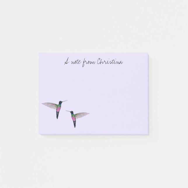 Custom Hummingbird Post-it Notes (Front)