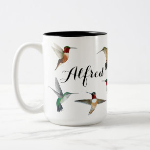Custom Hummingbird  Two-Tone Coffee Mug