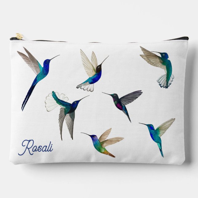 Custom Hummingbirds  Accessory Pouch (Front)