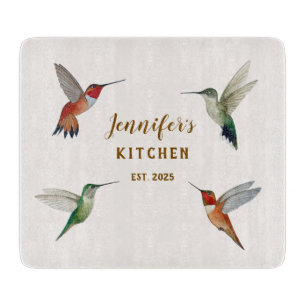 Custom Hummingbirds Cutting Board