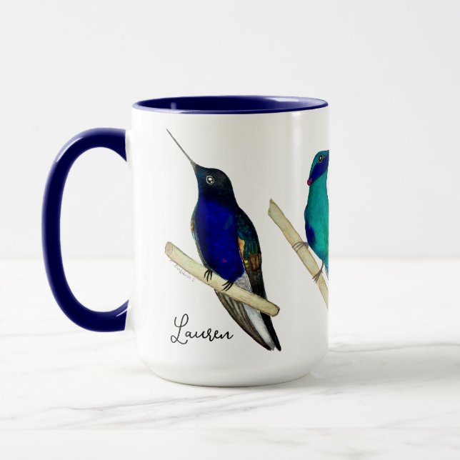 Custom Hummingbirds Mug (Left)