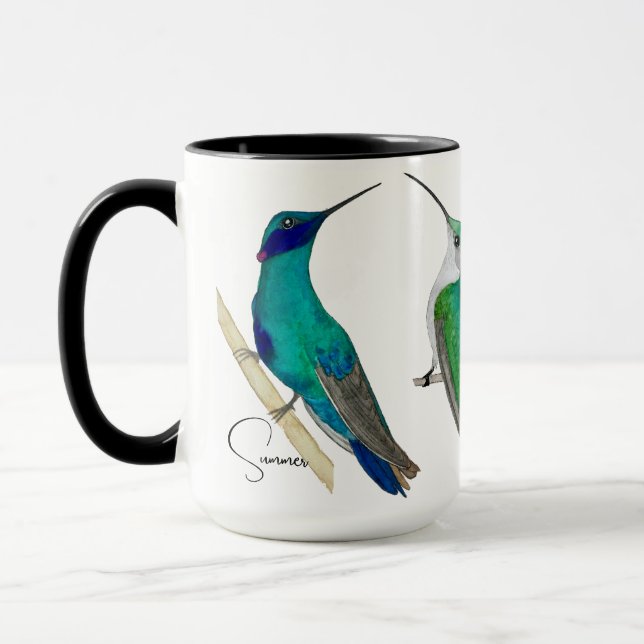 Custom Hummingbirds Mug (Left)