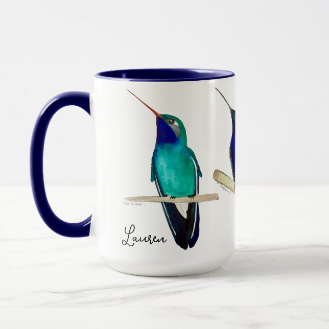 Custom Hummingbirds Mug (Gauche)