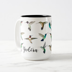 Custom Hummingbirds of North America Two-Tone Coff Coffee Mug