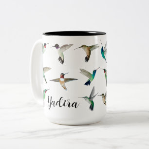 Custom Hummingbirds of North America Two-Tone Coff Two-Tone Coffee Mug