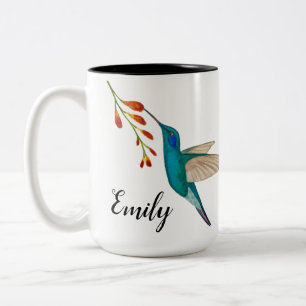 Custom Hummingbirds Two-Tone Coffee Mug