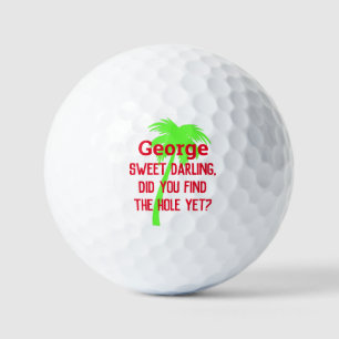 Custom humour golf personalized palm tree balls