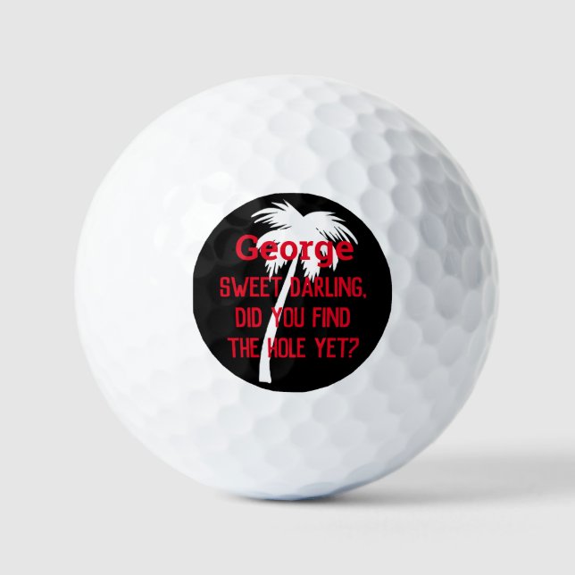 Custom humour golf personalized palm tree balls (Front)