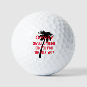 Custom humour golf personalized palm tree balls