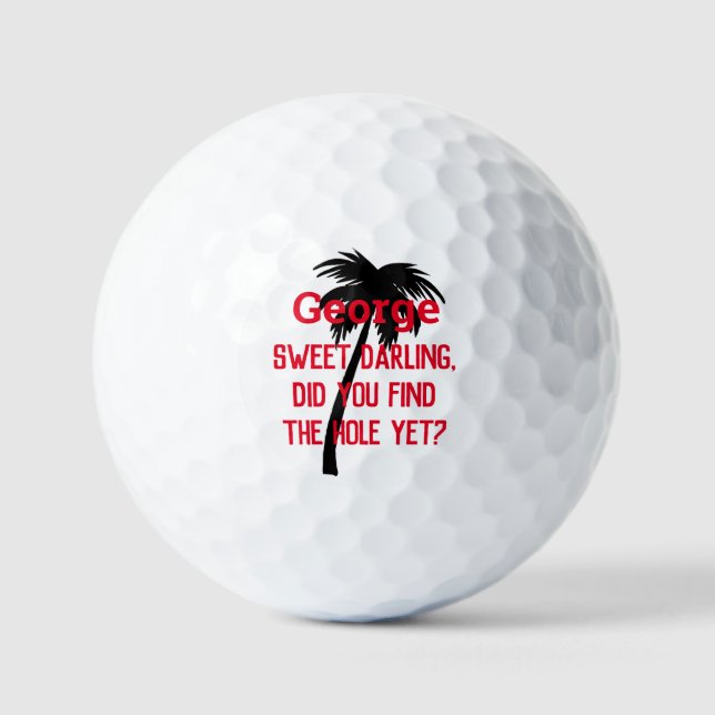 Custom humour golf personalized palm tree balls (Front)