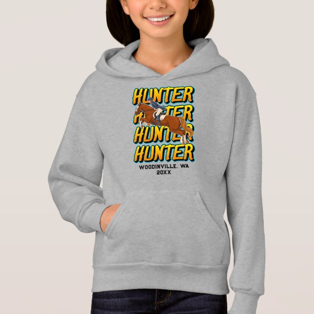 Custom Hunter Horse Event or Location Date Name (Front)