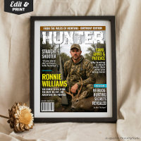 Custom HUNTER Magazine Cover, Personalized Hunting