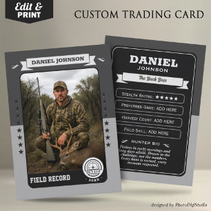 Custom Hunter Trading Card, Hunting Gifts Hunter Calling Card